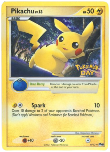 Pikachu [Stamped] #9 Pokemon POP Series 6